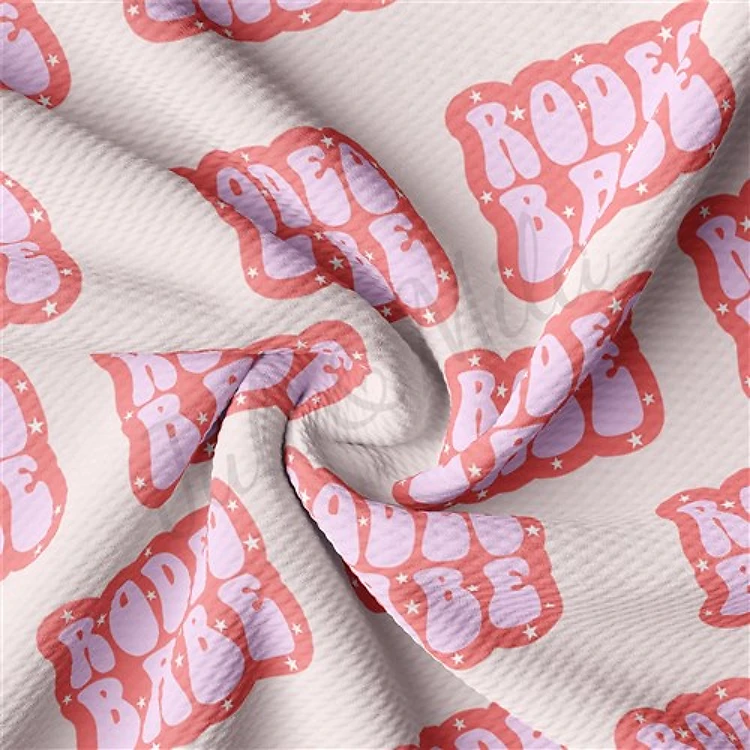 Rodeo Babe Printed Liverpool Bullet Textured Stretch Solid Strip Thick Knit Jersey Fabric