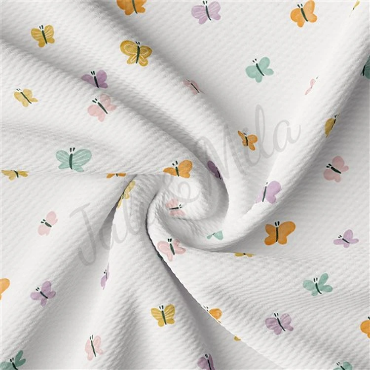 Butterflies Liverpool Bullet Textured Stretch Solid Strip Thick Knit Jersey Fabric