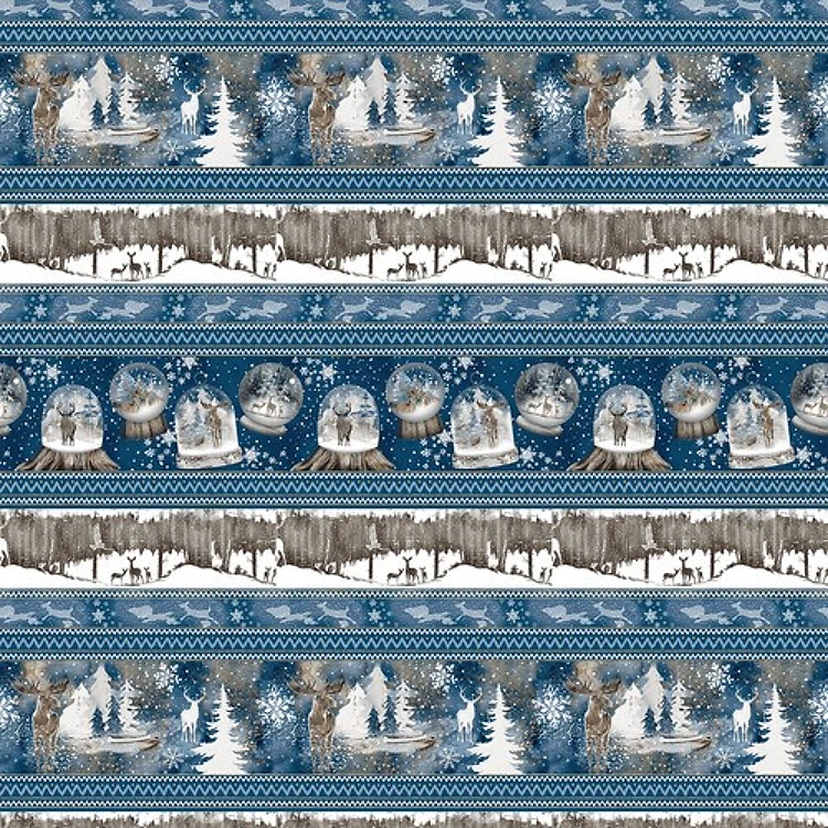 Cold Winter Morning Stripe in Dark Blue & Get a Free $89.99 Embroidery Bundle