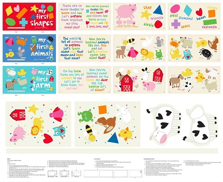 Huggable and Loveable XIII My First Shapes Book Panel & Get a Free $89.99 Embroidery Bundle