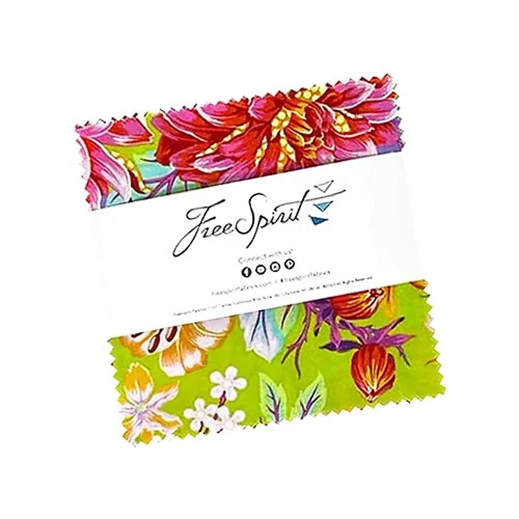 Untamed Neon 5" Squares Tula Pink Free Spirit & Get a Free $89.99 Embroidery Bundle