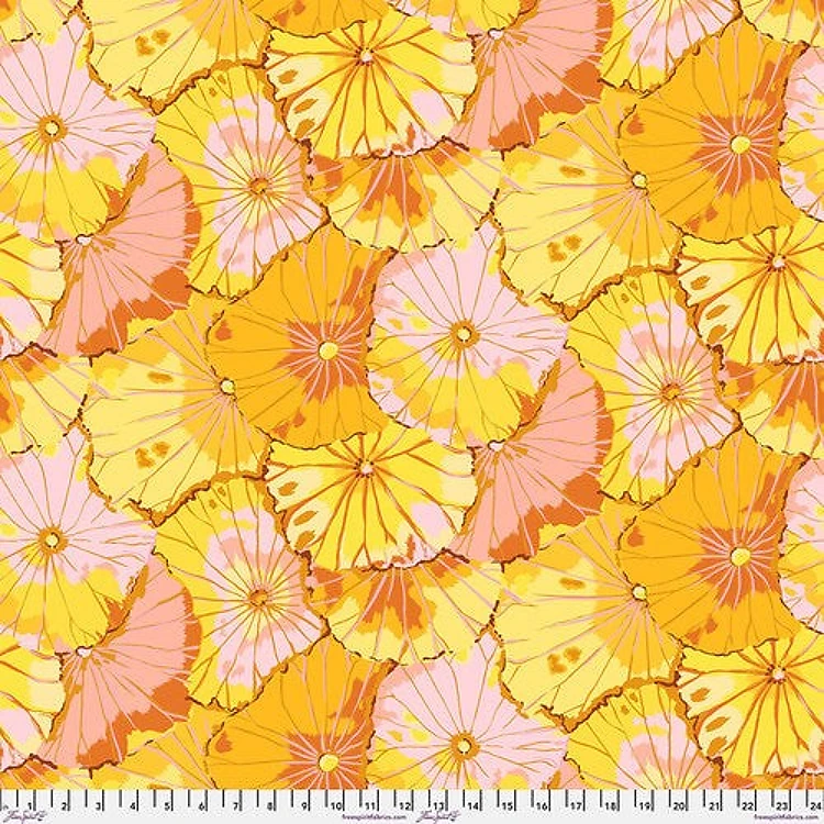 Lotus Leaf Yellow Classics Kaffe Fassett & Get a Free $89.99 Embroidery Bundle