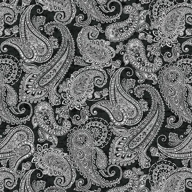 Scarlet Days & Nights Paisley Black Gray Color & Get a Free $89.99 Embroidery Bundle
