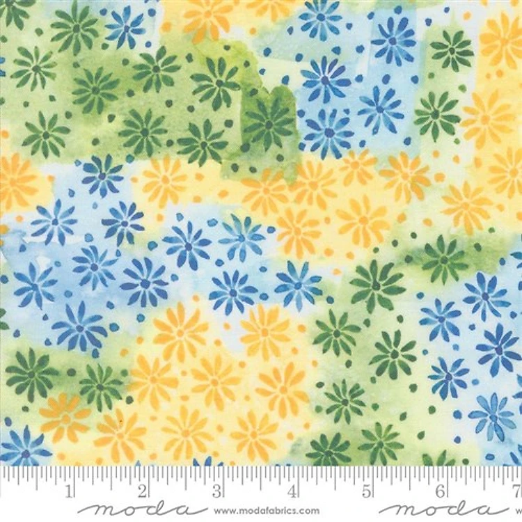 Sunshine & Blue Skies Gathered Small Floral Watercolor Multi Create Joy Project