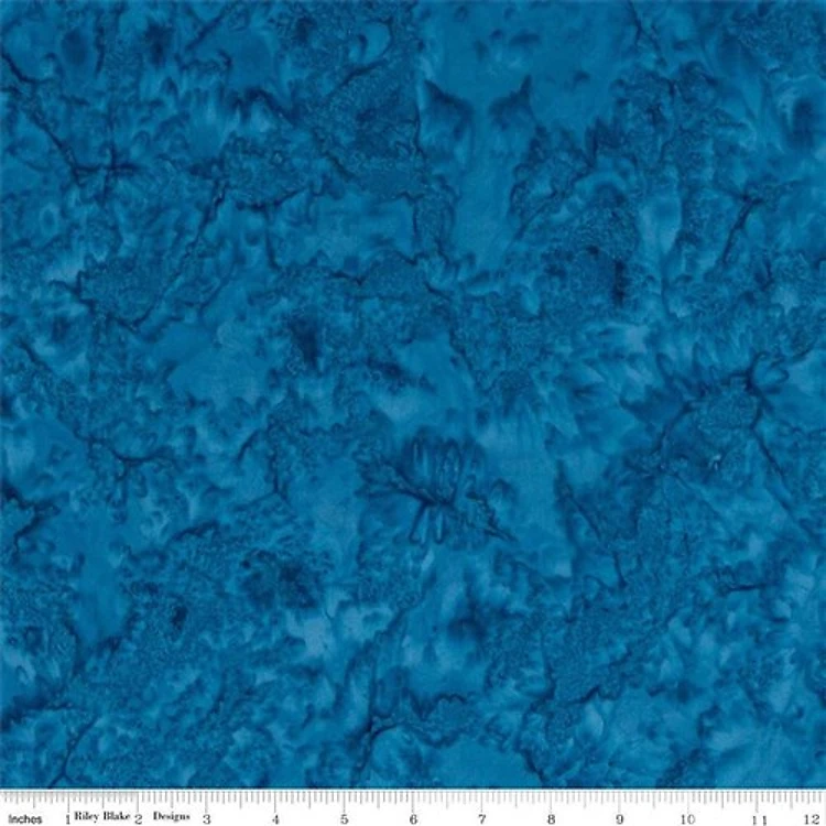Expressions Batiks Hand-Dyes 108" Wide back Azure Blue Riley Blake Designs Cotton Fabric RB-BTWB-177