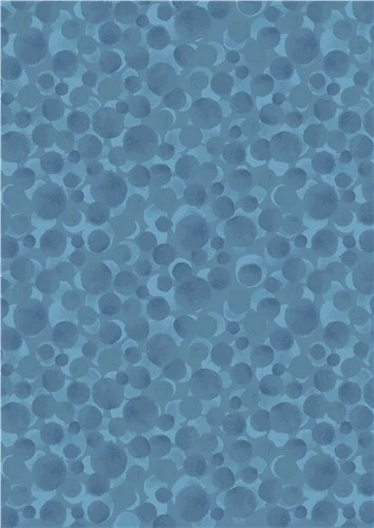 Bumbleberries Blue Metallic Lewis & Irene Cotton Fabric LI-BB150