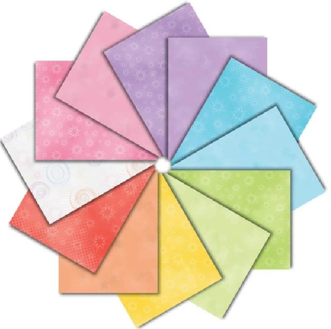 Colora Stocka Pastela Layera Cakea 10" Squares by Judy and Judel Niemeyer Timeless Treasures Cotton Fabrica TT-CP10SQ42-Ca PASTELa