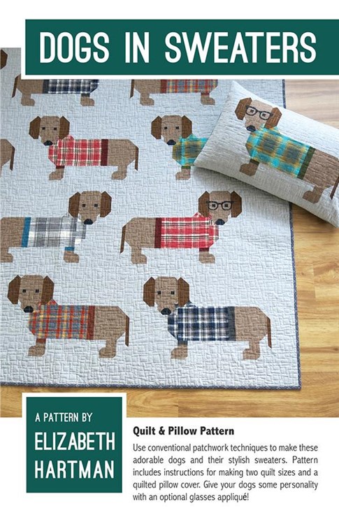 Dogs in Sweaters Quilt Pattern Elizabeth Hartman EH-034