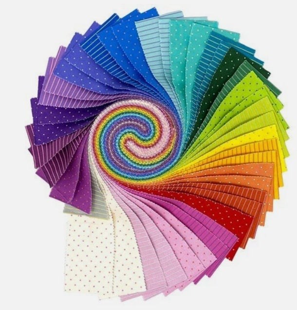 Tiny Coordinates 2.5" Strips 40pcs Tula Pink Free Spirit Cotton Fabric FS-FB4DRTP.TINYCOOR