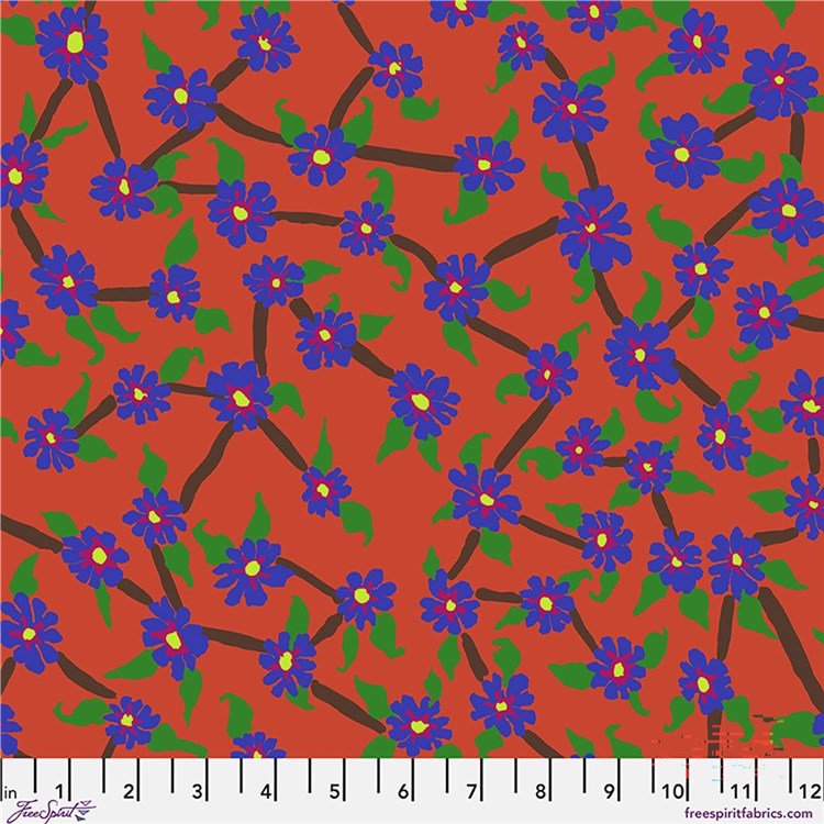Mayflower Red August 2026 Kaffe Fassett Collective Free Spirit Cotton Fabric FS-PWBM106.RED