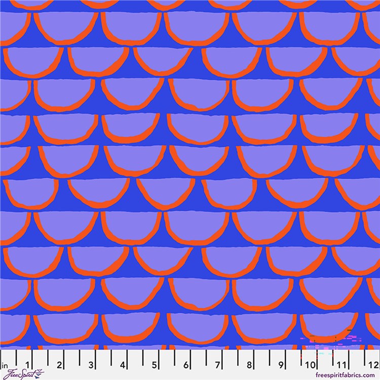 Segments Blue August 2026 Kaffe Fassett Collective Free Spirit Cotton Fabric FS-PWBM107.BLUE