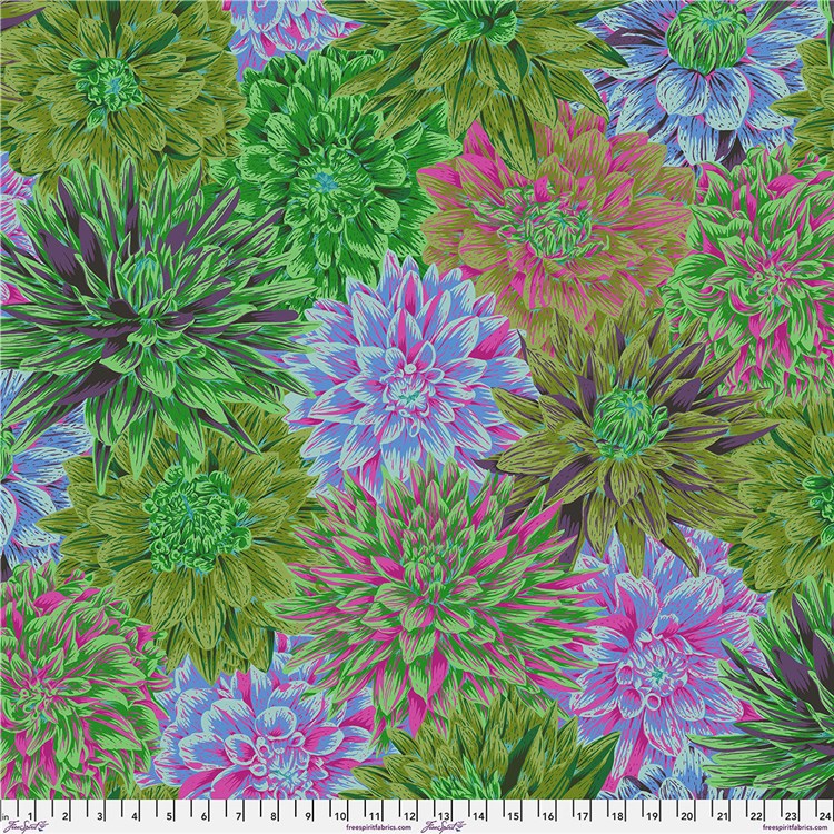 Bursting Stripes Green August 2026 Kaffe Fassett Collective Free Spirit Cotton Fabric FS-PWPJ137.GREEN