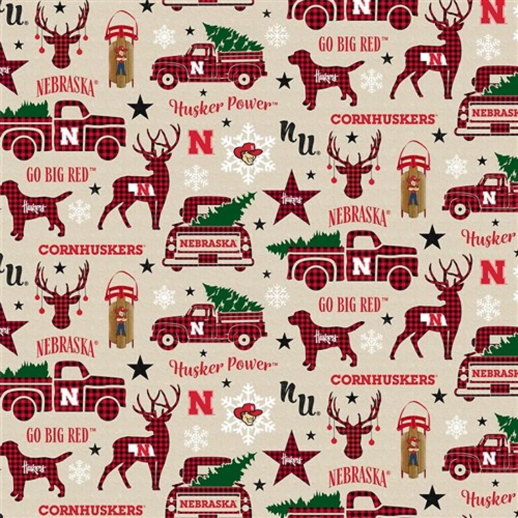 Nebraska Cornhuskers NCAA College Christmas Holiday Design & Get a Free $89.99 Embroidery Bundle