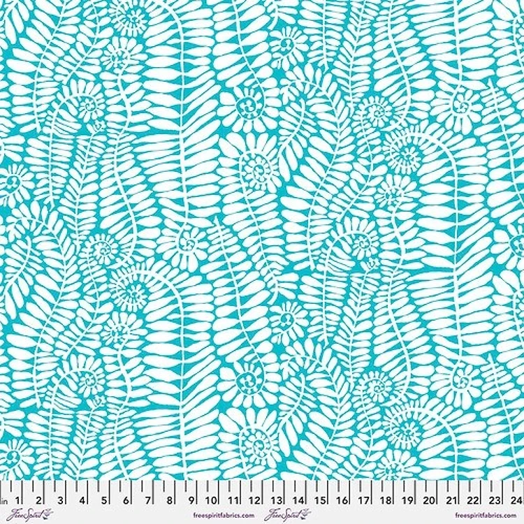 Fronds in White and Teal & Get a Free $89.99 Embroidery Bundle