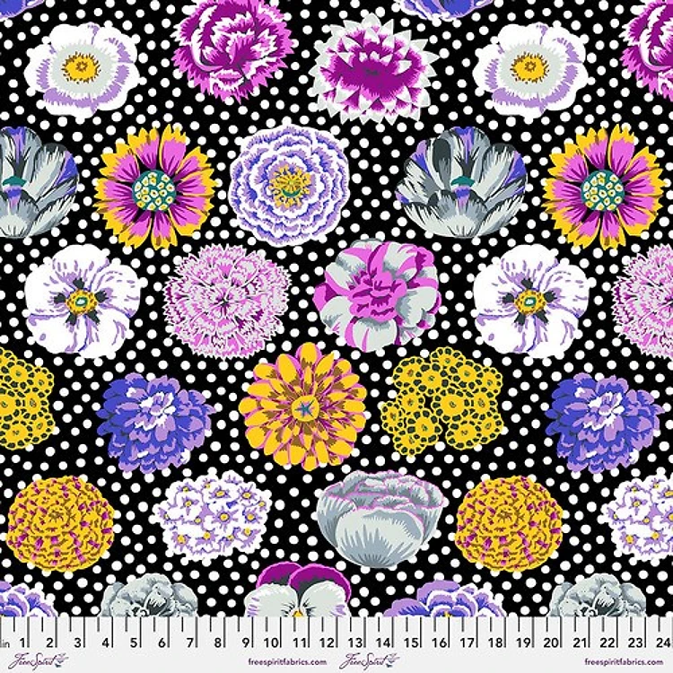 Big Blooms in Black August 2022 by Kaffe Fassett & Get a Free $89.99 Embroidery Bundle