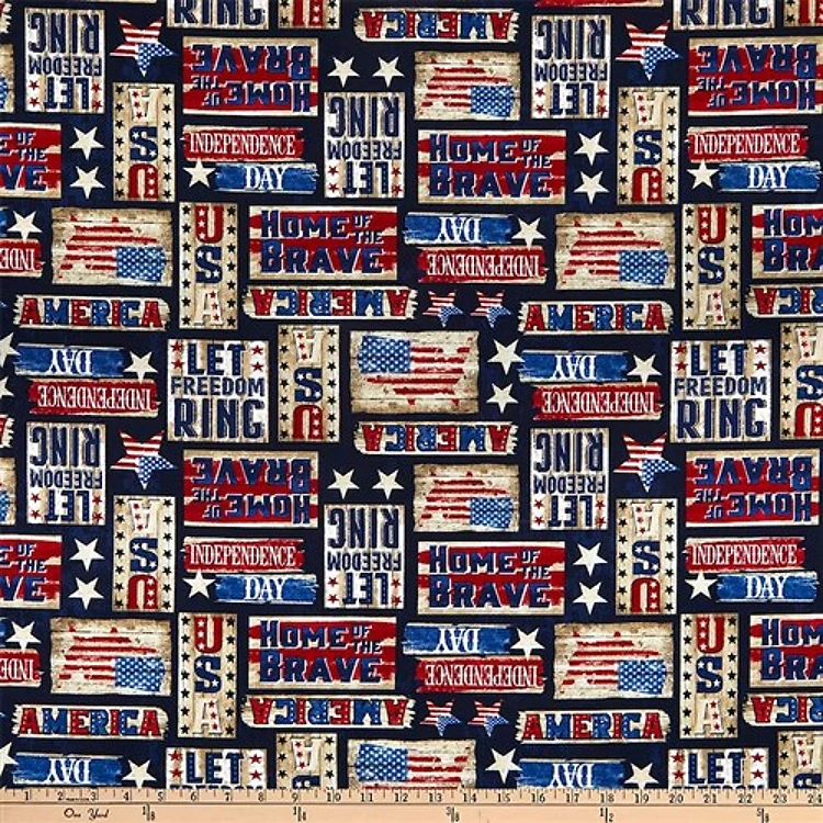 Let Freedom Ring Patriotic Stars on Navy & Get a Free $89.99 Embroidery Bundle