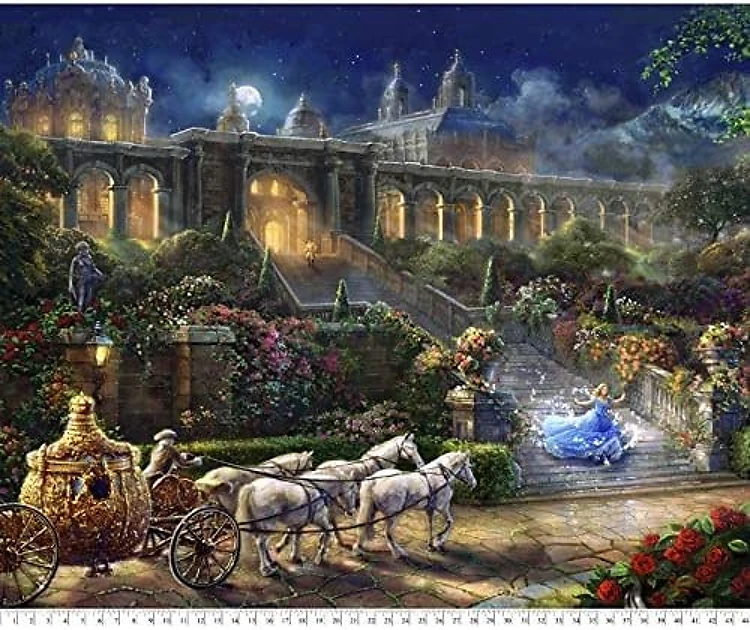 Disney Cinderella at Midnight Thomas Kinkade & Get a Free $89.99 Embroidery Bundle