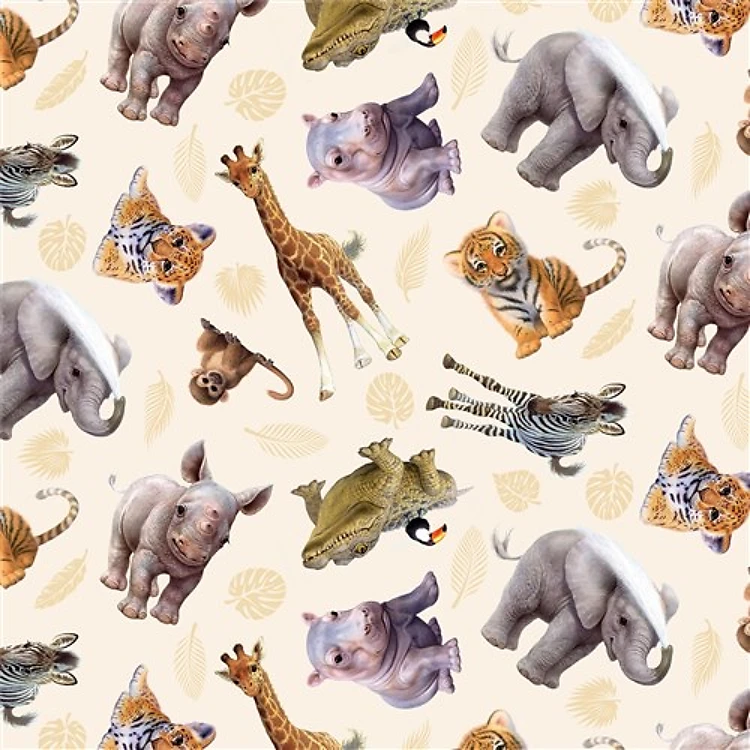 Whose Nose & Toes Baby Animals Safari in Beige & Get a Free $89.99 Embroidery Bundle