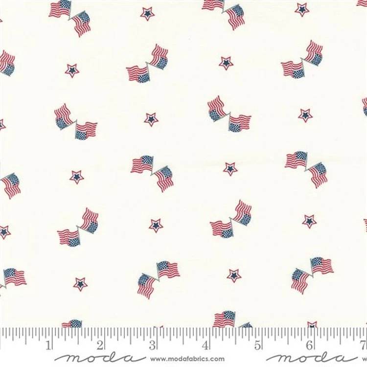 American Gatherings II Old Glory American Flags in Dove Cream & Get a Free $89.99 Embroidery Bundle
