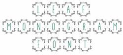 Leaf Monogram Font