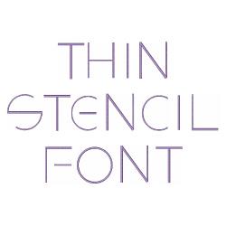 Thin Stencil Font