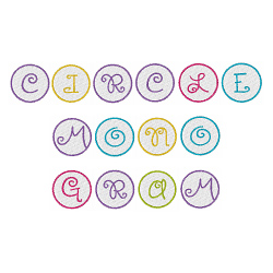 Circle Monogram Font by Embroidery Patterns on EmbroideryDesigns.com ...