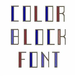 Color Block Font