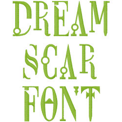 dreamscar embroidery font free machine embroidery font stitched sample - serif