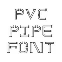 PVC Pipe Font