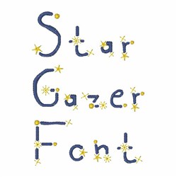 Stargazer Lettering Star Gazer Font by Embroidery Patterns on EmbroideryDesigns.com ...