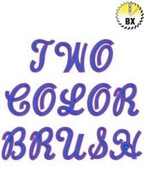 Two Color Brush Script Embrilliance