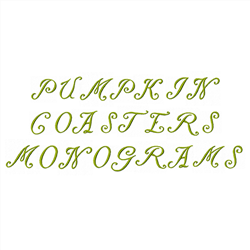 Pumpkin Coasters Monograms