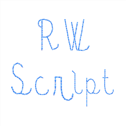 R W Script Alphabet