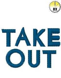 Take Out Lettering Take Out Embrilliance by Internet Stitch on EmbroideryDesigns.com ...