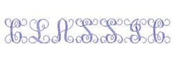 Elegant decorative script font featuring the text 'CLASSIC', showcasing whimsical loops and flowing letterforms.