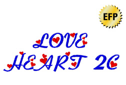 Love Hearts 2C by Internet Stitch EFP Fonts on EmbroideryDesigns.com ...