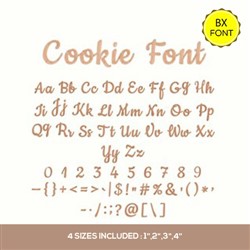 Cookie Font by Maya Kreations on EmbroideryDesigns.com ...