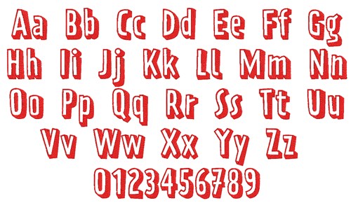 AMD Prater Block Font Embroidery Font - Bold Block Style - Home Format - PES, DST & 6 formats