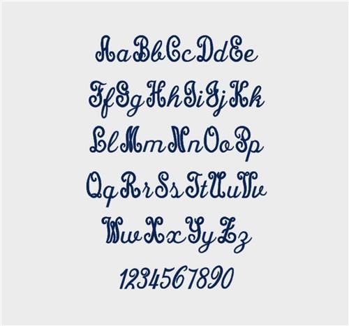 Upright script Embroidery Font - Flowing Cursive Handwriting - PES, DST & 6 formats