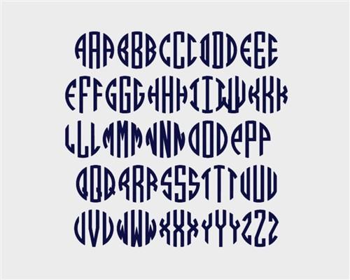 Round monogram