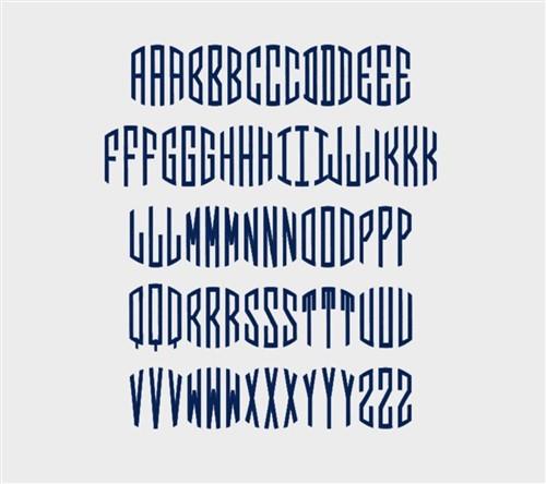 Rounded 3 letter monogram