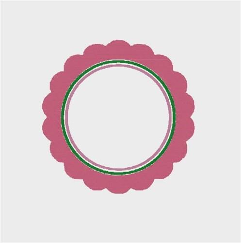 Single letter flower framed monogram