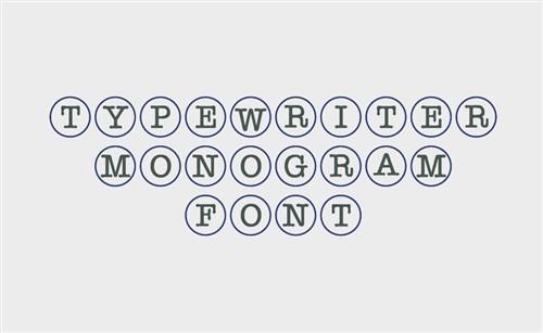 Single letter typewriter monogram
