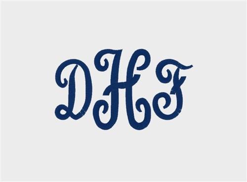 Upright script monogram