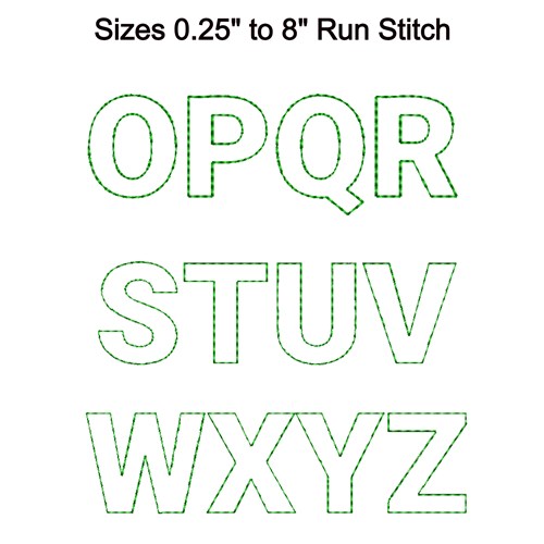 Block Outline Triple Run Font