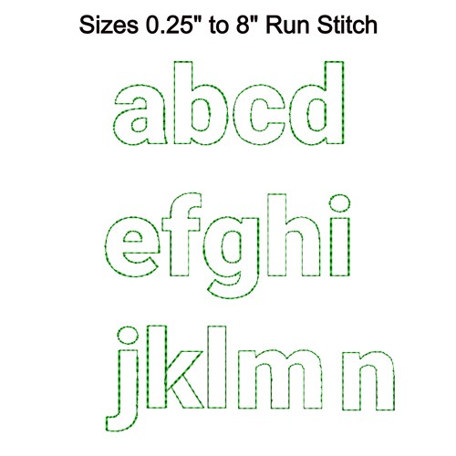 Block Outline Triple Run Font