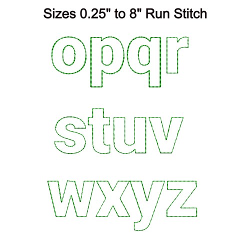 Block Outline Triple Run Font