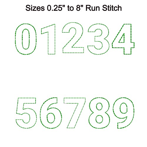 Block Outline Triple Run Font