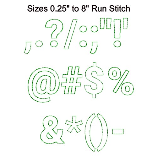 Block Outline Triple Run Font