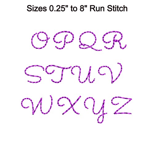 Camelia Triple Run Font Embroidery Font - Flowing Cursive Script Lettering - PES, DST & 6 formats